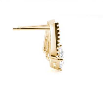 Prong-Einstellung Diamant-Ohrstecker