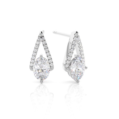 Prong Setting Moissanite Stud Earrings