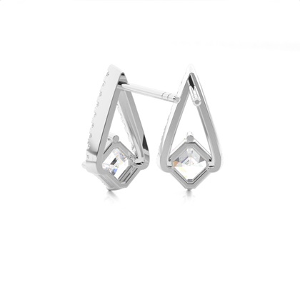 Prong-Einstellung Diamant-Ohrstecker