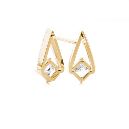 Prong-Einstellung Diamant-Ohrstecker