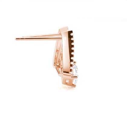 Prong-Einstellung Diamant-Ohrstecker