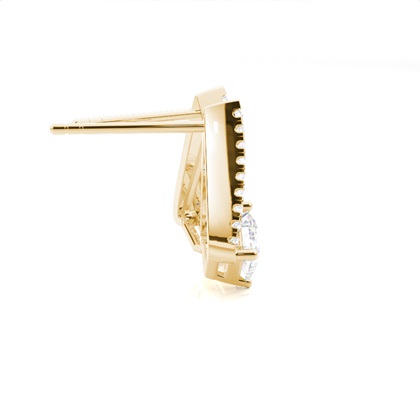 Prong-Einstellung Diamant-Ohrstecker