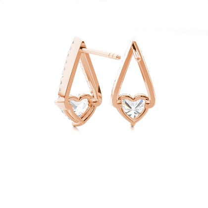 Prong-Einstellung Diamant-Ohrstecker