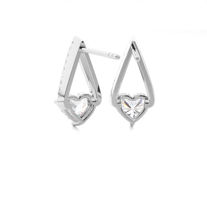 Prong-Einstellung Diamant-Ohrstecker