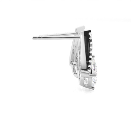 Prong-Einstellung Diamant-Ohrstecker