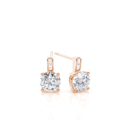 Rose Gold Moissanite Earrings