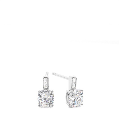 Cushion Cut Diamond Earrings