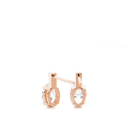 Prong-Einstellung Diamant-Ohrstecker