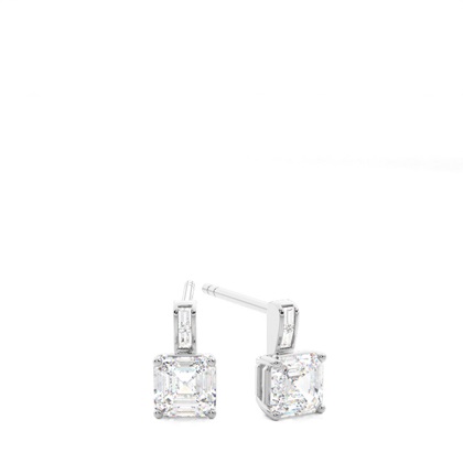 Asscher Cut Diamond Earring
