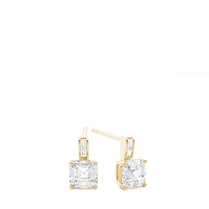 Yellow Gold Diamond Earrings