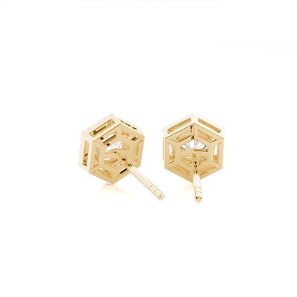 Yellow Gold Diamond Earrings