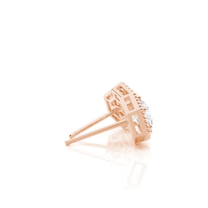 Rose Gold Moissanite Earrings