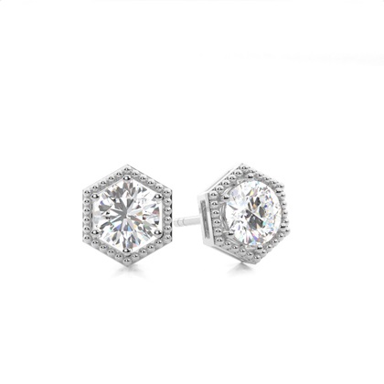 Prong Setting Diamond Stud Earrings