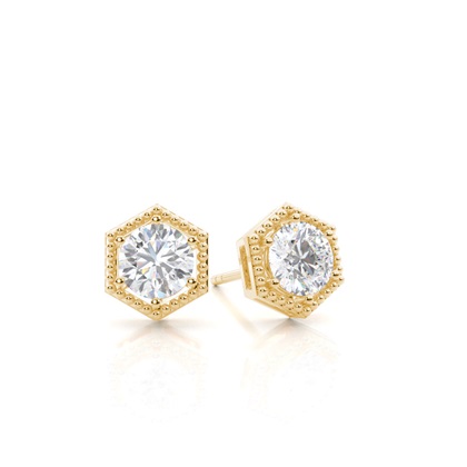 Prong Setting Moissanite Stud Earrings