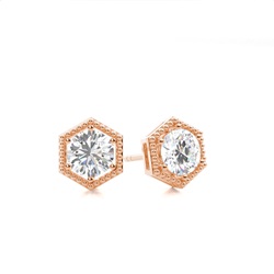 Prong-Einstellung Diamant-Ohrstecker