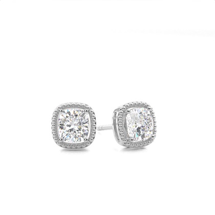 Cushion Cut Diamond Earrings