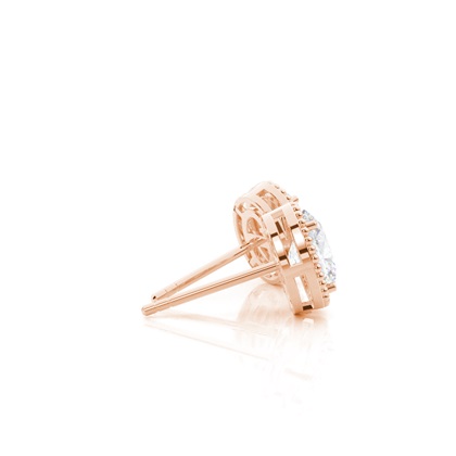 Oval Moissanite Diamond Earrings 