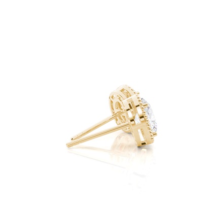 Oval Moissanite Diamond Earrings 