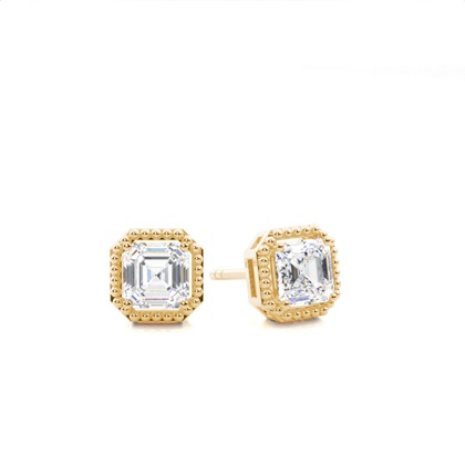 Yellow Gold Diamond Earrings