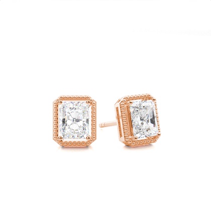 Rose Gold Diamond Earrings