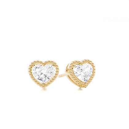 Yellow Gold Diamond Earrings