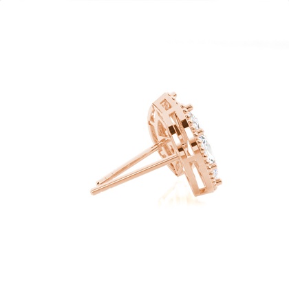 Prong-Einstellung Diamant-Ohrstecker