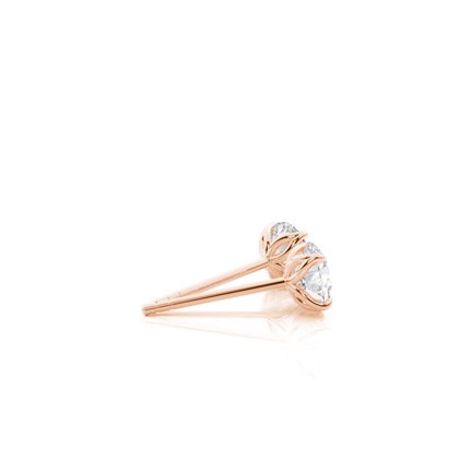 Rose Gold Moissanite Earrings