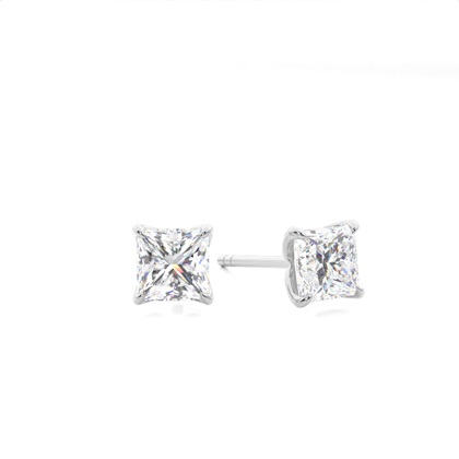 Princess Cut Diamond Earrings 