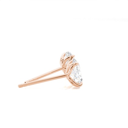 Prong-Einstellung Diamant-Ohrstecker