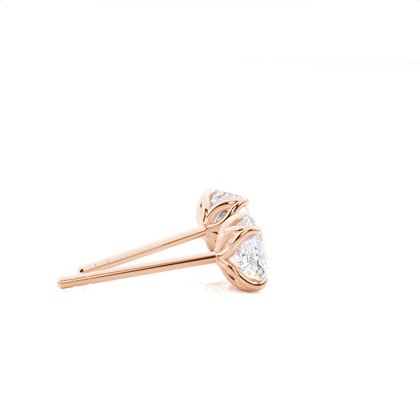 Prong-Einstellung Diamant-Ohrstecker