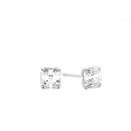 Asscher Cut Diamond Earring