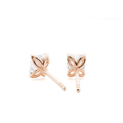 Prong-Einstellung Diamant-Ohrstecker