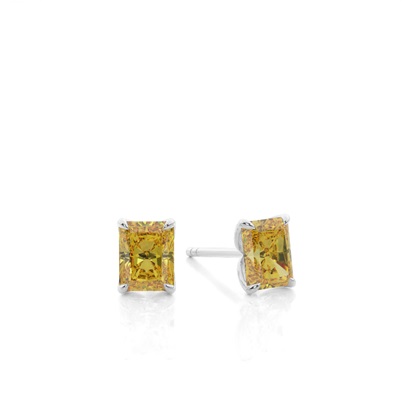 Silver Diamond Earrings