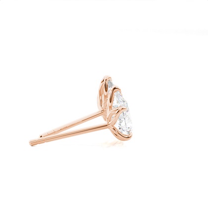 Prong-Einstellung Diamant-Ohrstecker