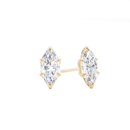 Yellow Gold Diamond Earrings