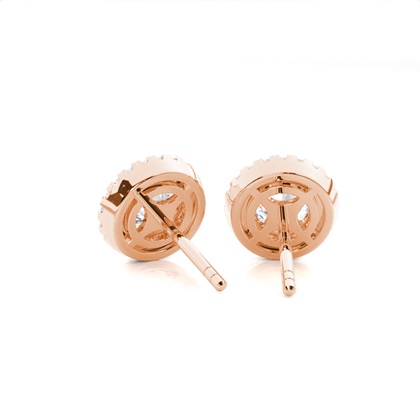 Rose Gold Diamond Earrings
