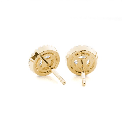 Yellow Gold Diamond Earrings