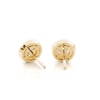 Yellow Gold Diamond Earrings
