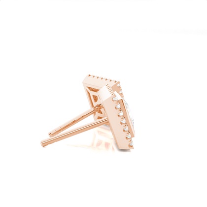 Lünetteeinstellung Diamant-Ohrstecker