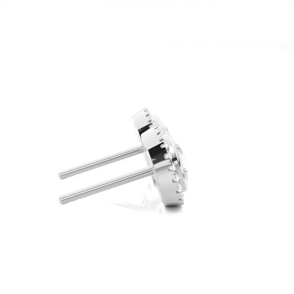 Kissen Weißgold Ohrstecker Ohrringe