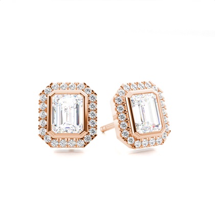 Rose Gold Diamond Earrings