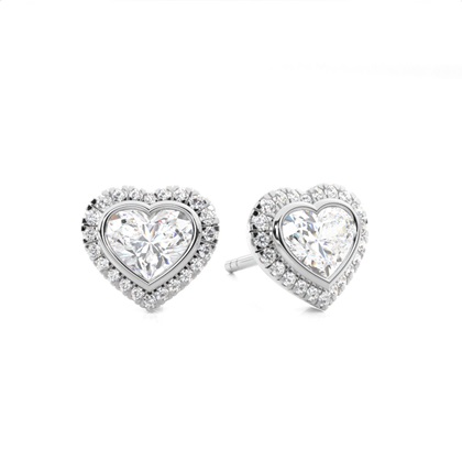 Heart Diamond Earrings