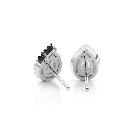 Lünetteeinstellung Moissanit-Ohrstecker