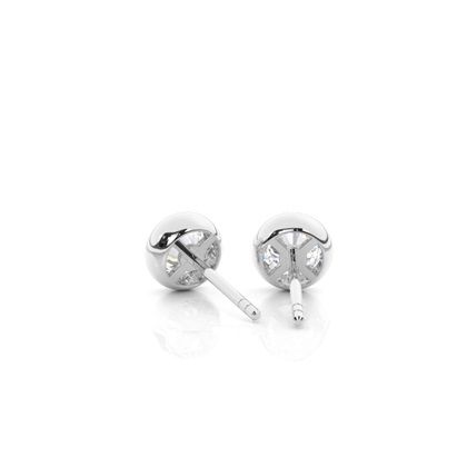 Bezel Setting Moissanite Stud Earrings