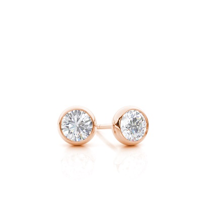 Rose Gold Moissanite Earrings