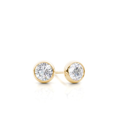 Yellow Gold Moissanite Earrings