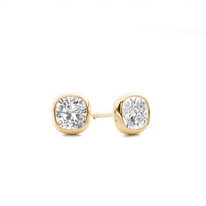 Bezel Setting Diamond Stud Earrings