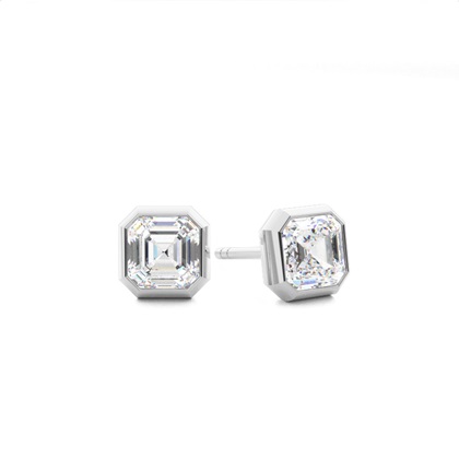 Asscher Cut Diamond Earring