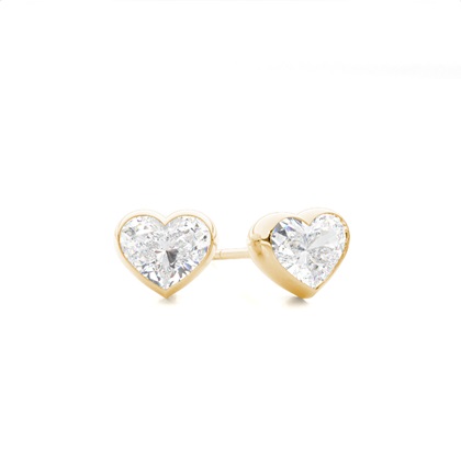 Yellow Gold Diamond Earrings