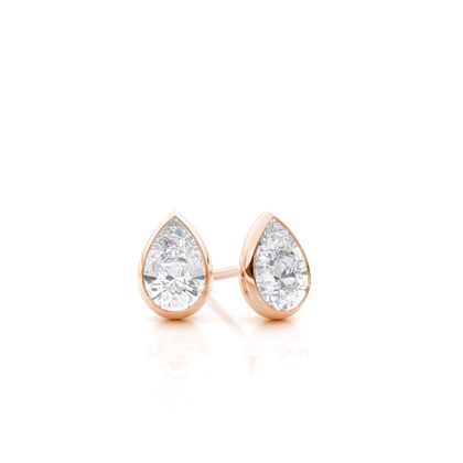 Bezel Setting Moissanite Stud Earrings